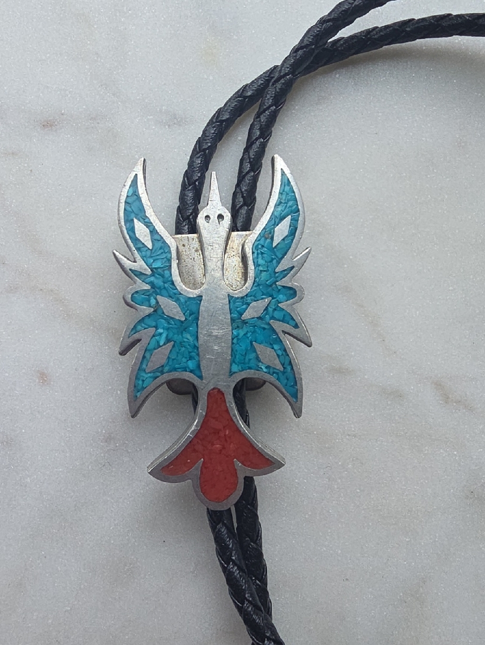 Vintage Thunderbird bolo tie